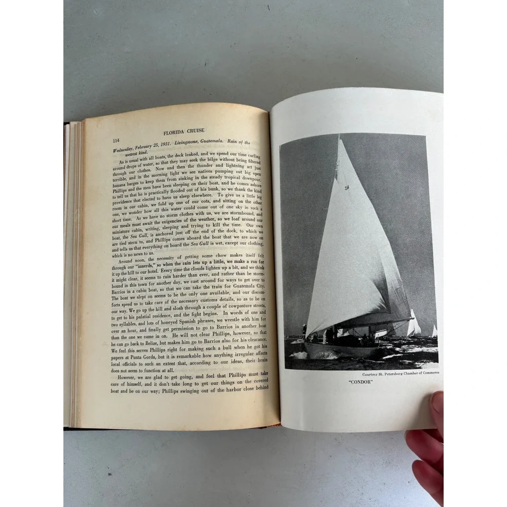 Florida Cruise Norman Alan Hill Vintage Hardcover Burgundy George W. King Book